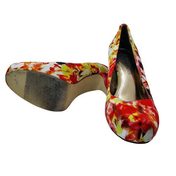 Madden Girl Getta Floral Print Fabric Heels Size 7 - Picture 6 of 7
